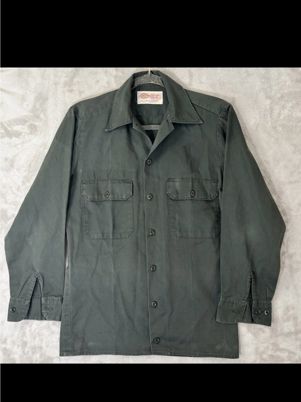 Vintage USA Made Dickies Work Shirt Green Button Up Men’s 14½ x 32/33 Small
